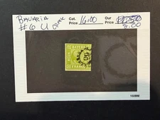 German bavaria  # 6  MLH crease  2024 Scott Catalogue Value $ 16.00