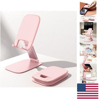 Durable Adjustable Phone Holder in Elegant Pink - Must-Have for Home and Office