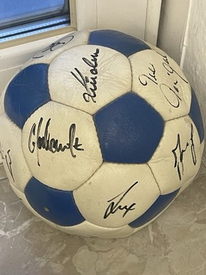 Alter Fußball, Signiert. Eintracht Braunschweig,  ca. 1984