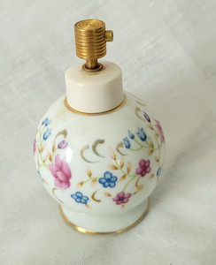 IRICE Japan Perfume Atomizer Bottle Porcelain Floral Hand Painted