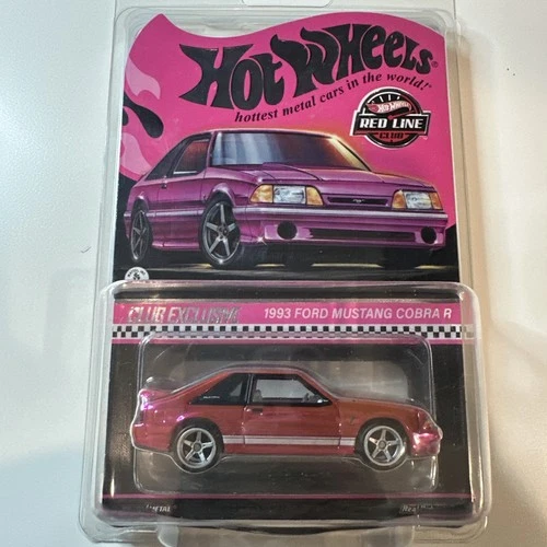 HOT WHEELS REDLINE CLUB (1993 FORD MUSTANG COBRA R - PINK) NEW AND SEALED