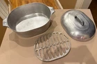 Vtg Wagner Ware "0" Sidney Magnalite 4265-P 8qt Roaster Dutch Oven, Lid & Trivet