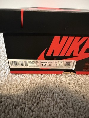 Air Jordan 1 Retro High Electro Orange Sneakers Size 13