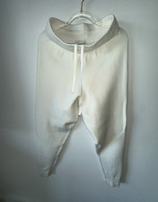 Varley Women's White Sweatpants Drawstring Waist Tapered Leg Size M