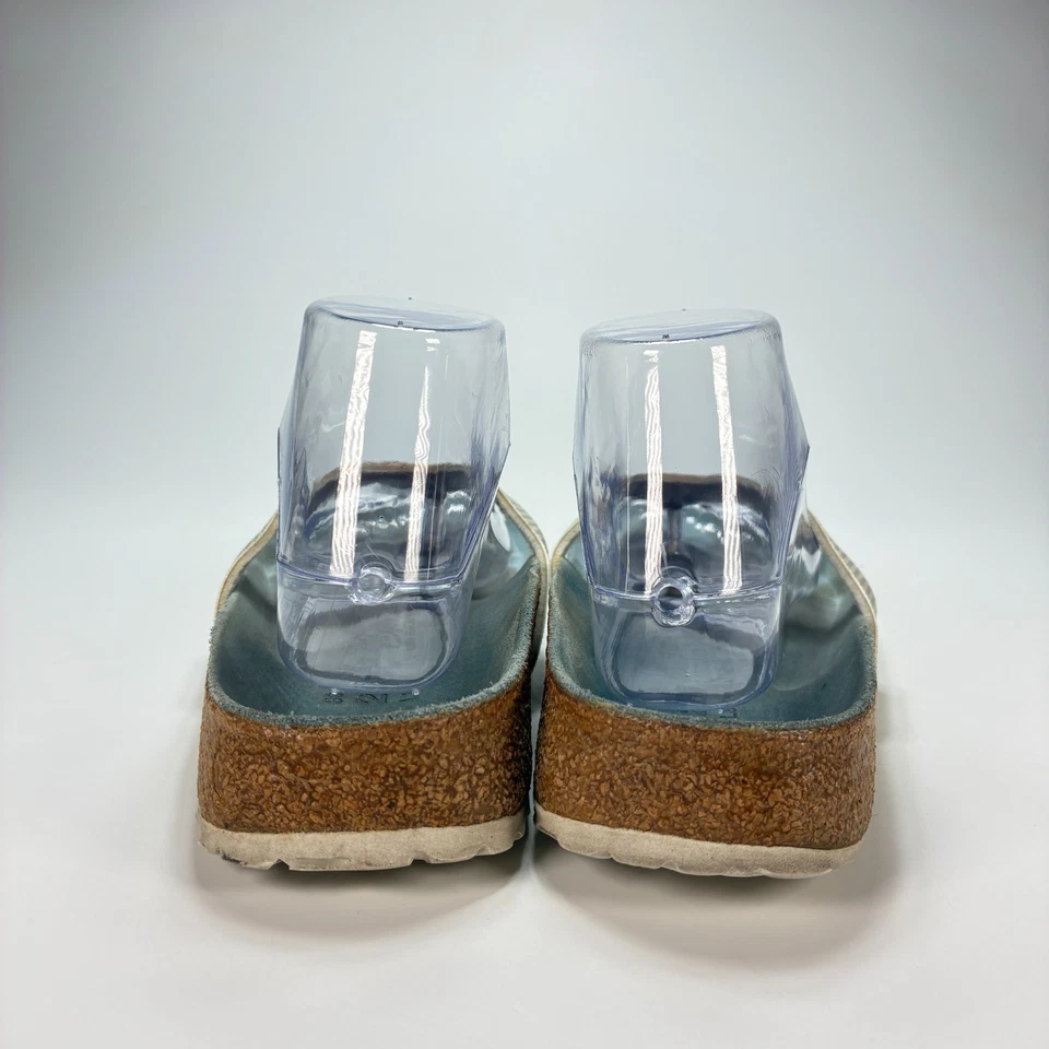 Birki's by Birkenstock 蓝色白色条纹人字拖凉鞋女式 8 码 — 第 4/4 张图片