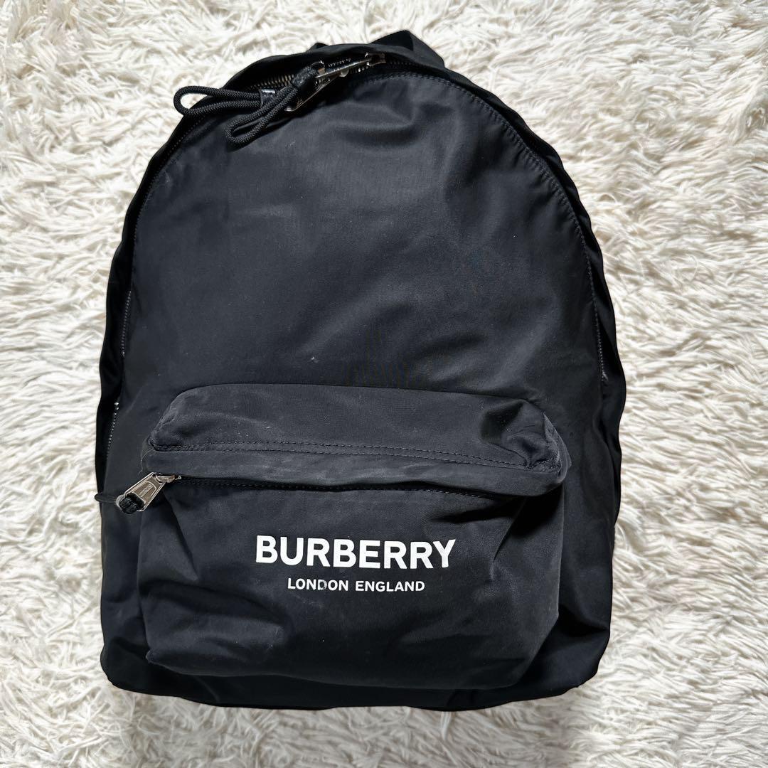 BURBERRY Burberry Logo Nylon Backpack Black | eBay