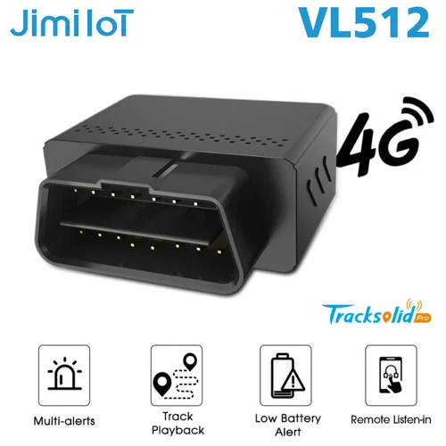 JIMI VL512 4G Locator Remote Voice Monitoring Plug & Play Tracking GPS Tracker