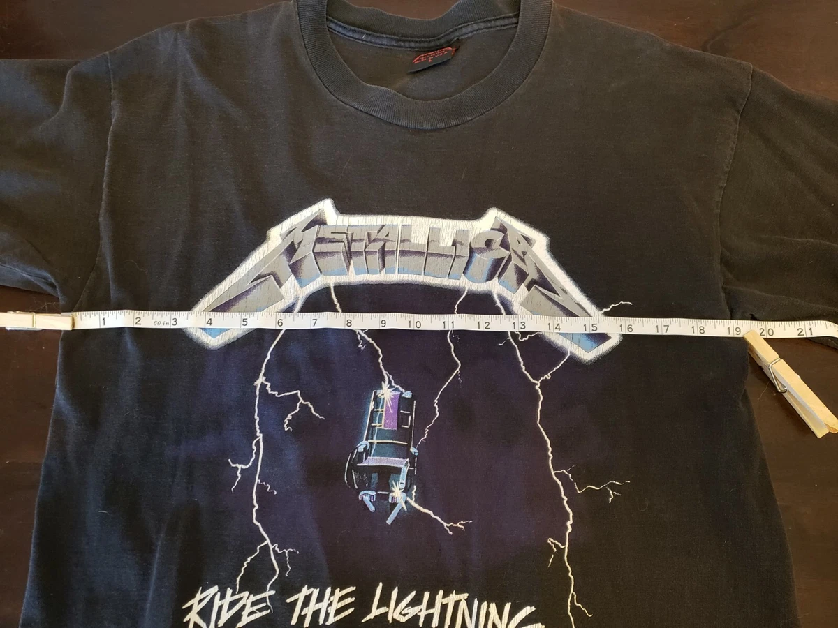 Metallica RIDE THE LIGHTNING 1989 Vintage shirt size LG