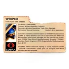 Vintage GI Joe The Enemy Viper Pilot File Card Only
