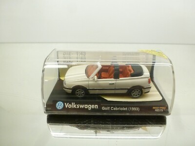 NEW-RAY 48519 VW GOLF MK3 CABRIOLET 1993 - WHITE 1:43 - GOOD IN SHOWCASE