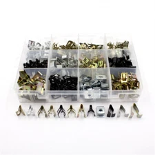 U-type Metal Clips Car Console Instrument Panel Bumper Dashboard Fastener 240Pcs