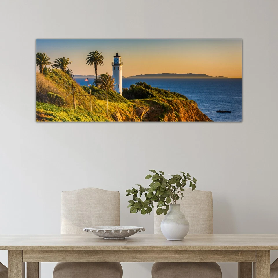 Glas-Bild Wandbilder Druck auf Glas  125x50 Blick Leuchtturm Point Vicente - Bild 3 von 4