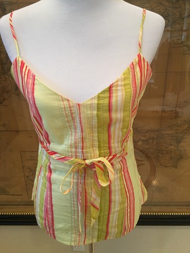 Intuitions Women’s Multicolored Spaghetti Strapped Top Size 6 - Picture 3 of 7