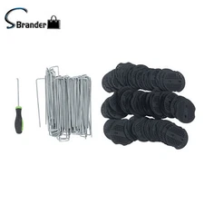 High Quality 100 Pcs Landscape Staples Plastic Fixing Gasket 6 In With Pick Hook