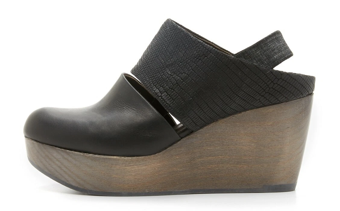 Black hotsell wedge clogs