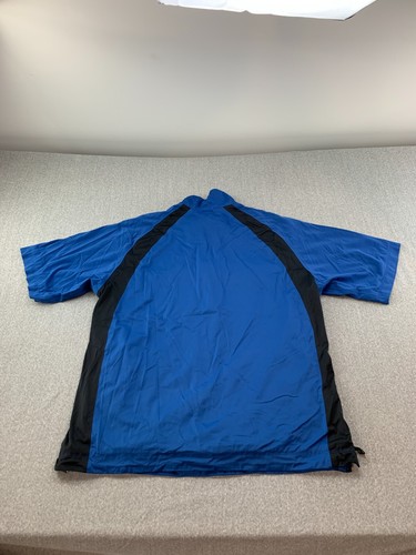 Nike Golf 1/2 Zip Pullover Mens XL Blue Black Gray Short Sleeve Silky - Picture 12 of 14