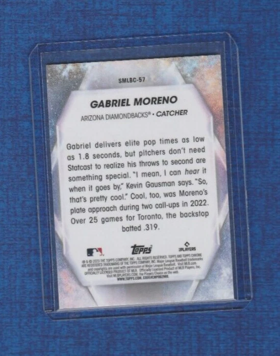 2023 Topps Baseball Series 2 Stars of MLB CHROME # SMLBC-57 Gabriel Moreno RC - Image 2 of 2