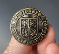 Antique Vintage Brass Metal Picture Hanging Nail Tack Shield Wall Decor Hardware