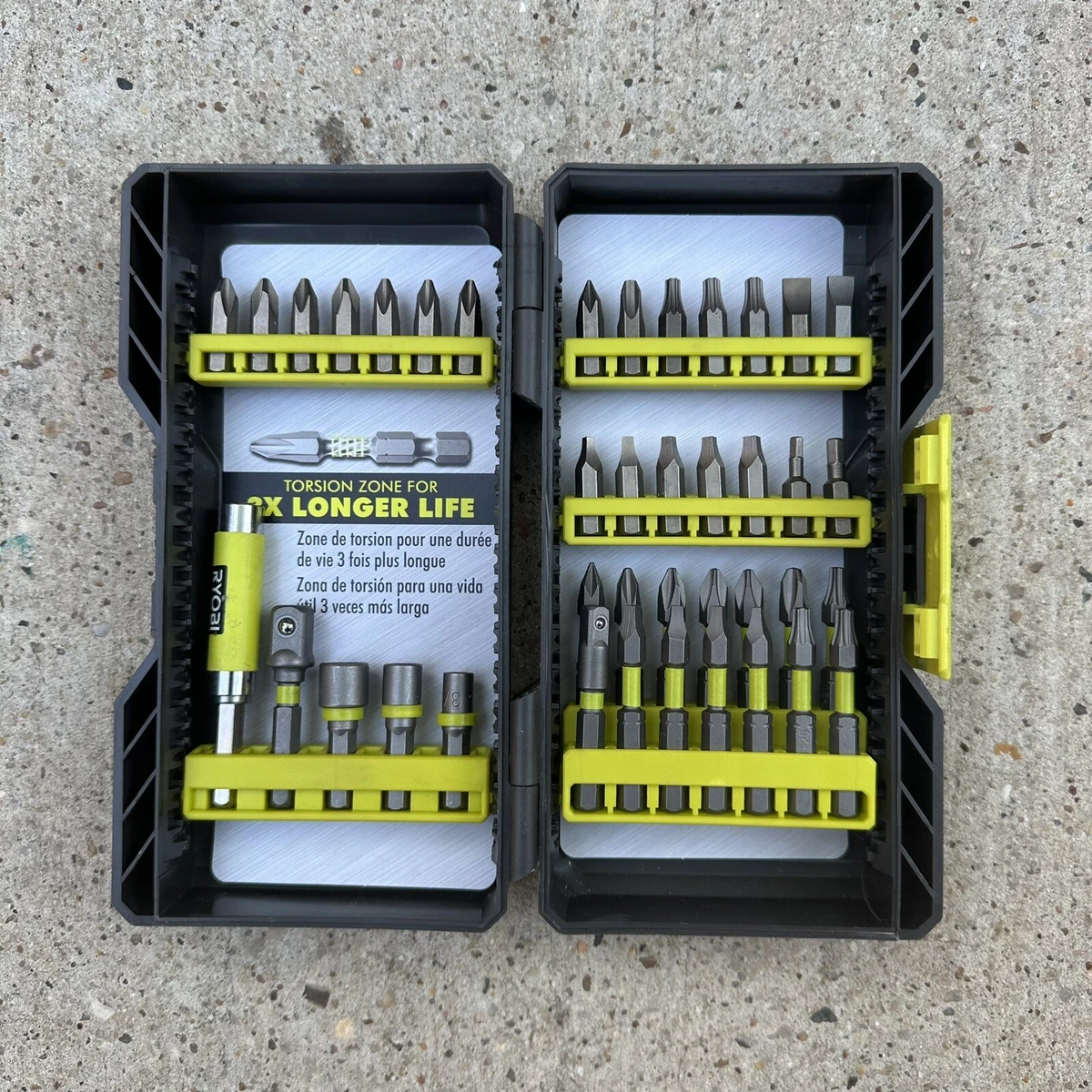 Ryobi impact drill bit set hot sale
