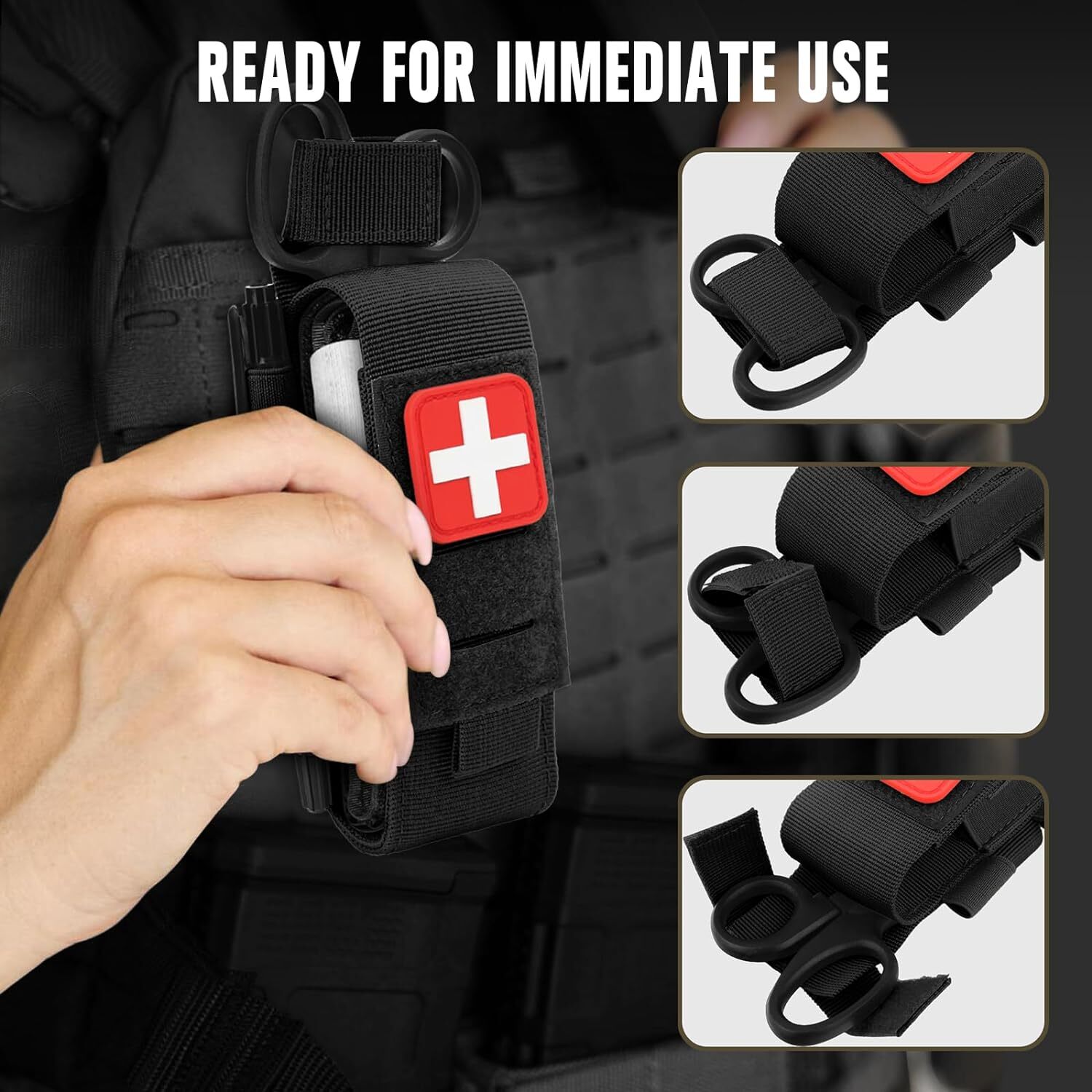 Tactical Medical Shears Pouch Molle Medical EMT Scissors Bag Tool Organizer Pack