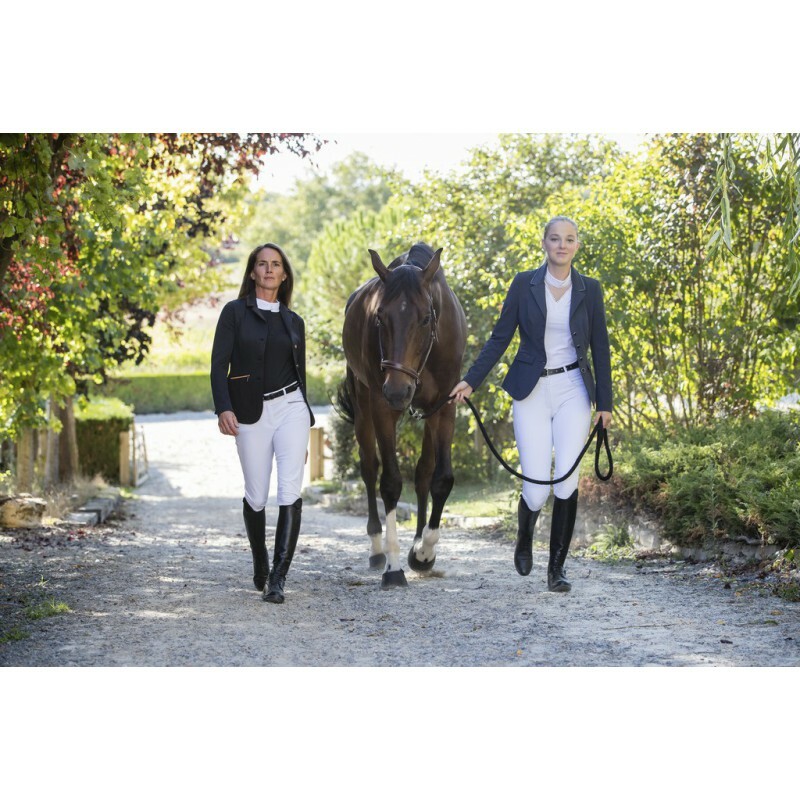 Veste de concours EQUITHÈME Athens noire 38 pour le saut d'obstacles