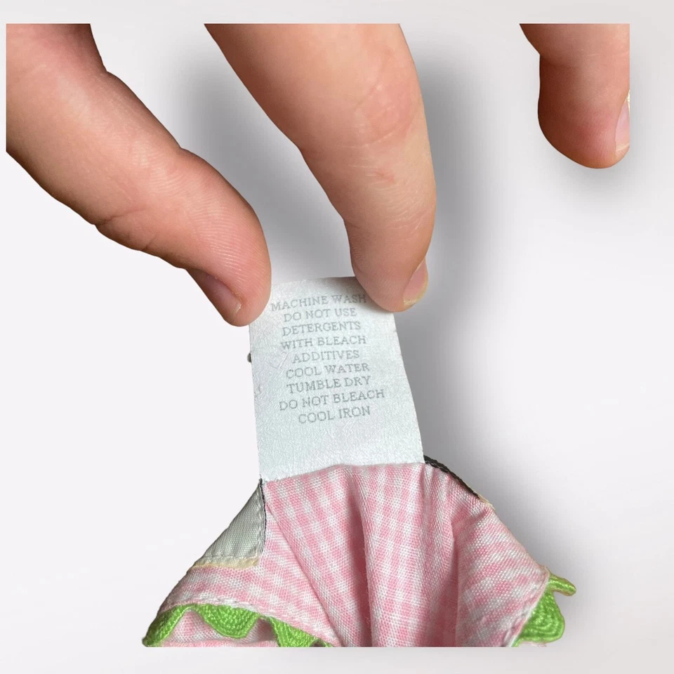 Amanda Remembered Pink Gingham Smocked Hula Frogs Wrap Dress Size 6 - Image 4 of 4