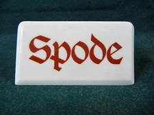 Spode "SPODE" Red on White Advertising / Display / Dealer Sign(s) Various Styles