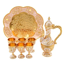 Luxury Turkish Tea Set Turkish Coffee Set with Pot and 6 Cups Great Gift