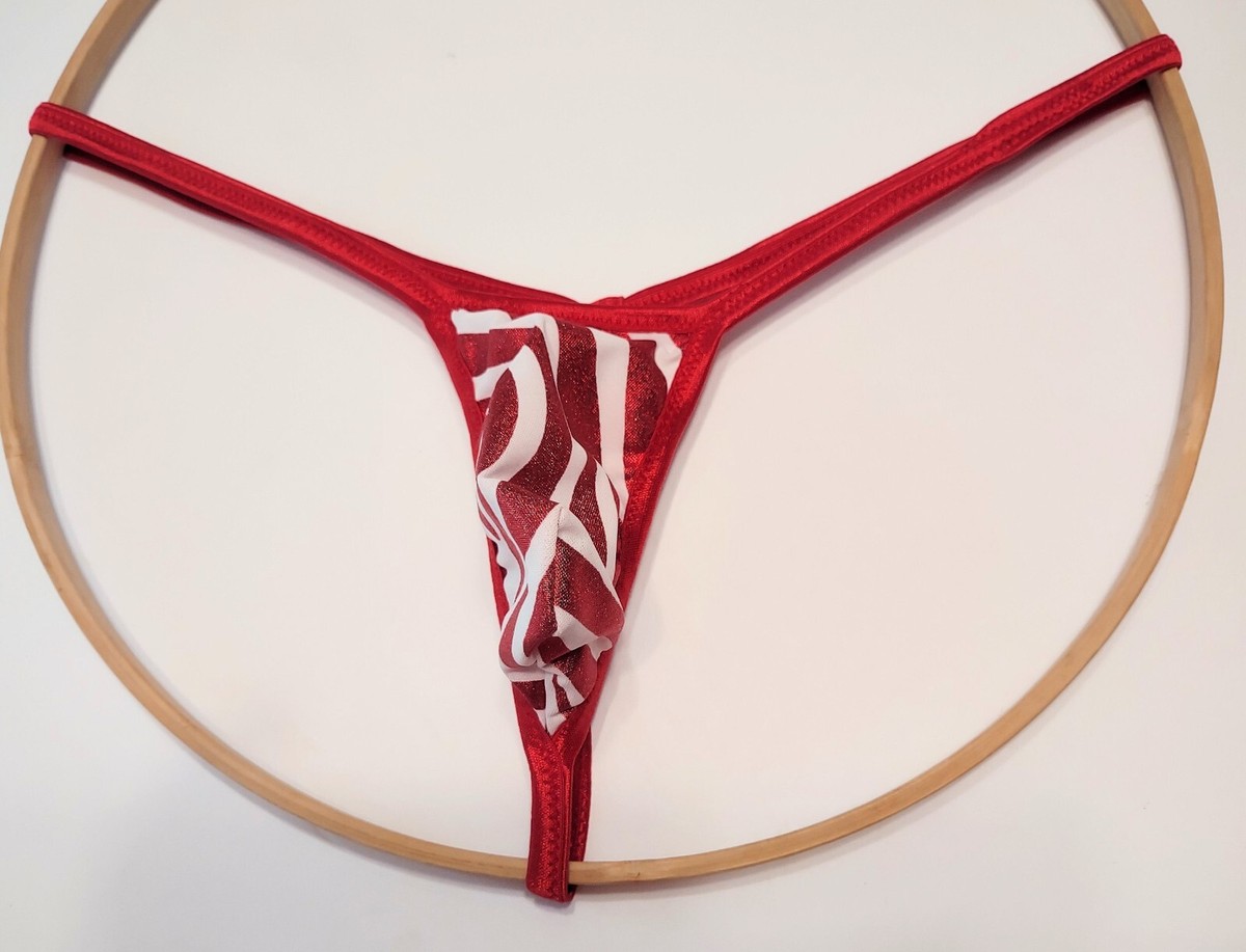 Men's Brazilian G-String Thong Underwear - Lite Colors (White, Sky, Forest) | Lycra/Spandex 4 thumbnail image