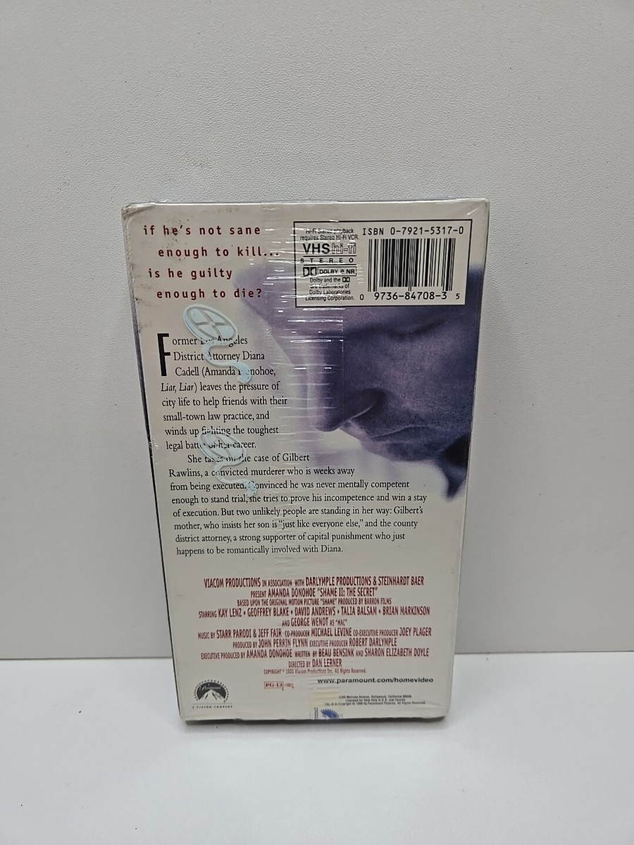 Shame II 2 VHS The Secret Amanda Donohoe RARE oop | eBay