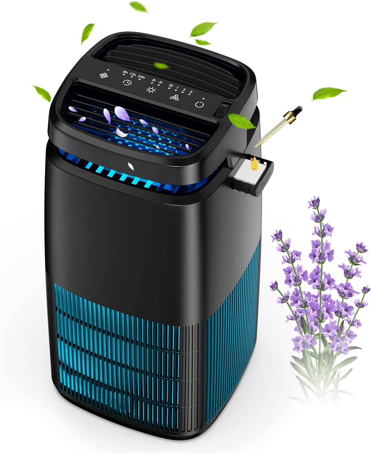 4-In-1 Air Purifiers for Home, Air Ionizer Negative Ion Generator, H13 HEPA Filt