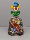 Wonderful Murano Art Glass Millefiori Clown Bell w/ 2 Stickers KB Italy & Murano