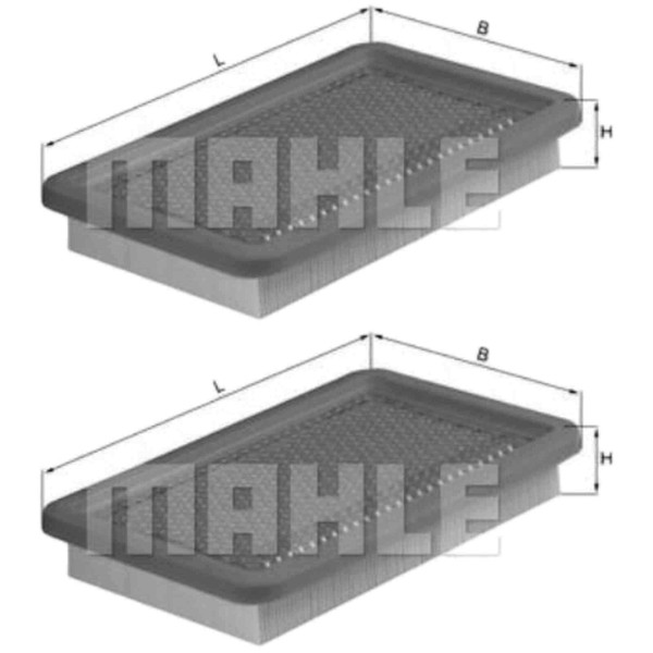2X Mahle / Knecht Luftfilter LX 542 Air Filter-image
