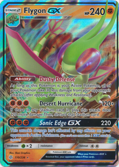 Flygon-GX - 110/236 Ultra Rare Cosmic Eclipse NM Pokemon TCG