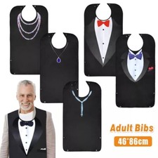 Adult Bibs Waterproof Dining Bibs Protectors With Crumb Catcher For Elderly Men