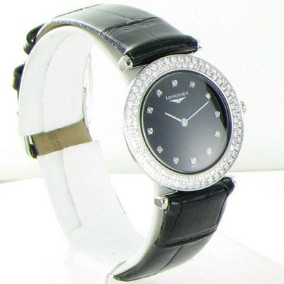 Longines La Grande Classique Diamond Black Dial Ladies Watch L43080572 |  eBay