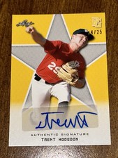 TRENT HODGDON 2020 Leaf Perfect Game AUTOGRAPH #14/25 S CAROLINA UPSTATE, REDS