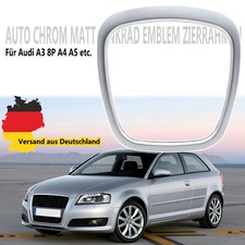 Für Audi A3 8P,A4 A5 A6 C6 Q5 Q7 Chrom Matt Lenkrad Zierrahmen Interieur Styling