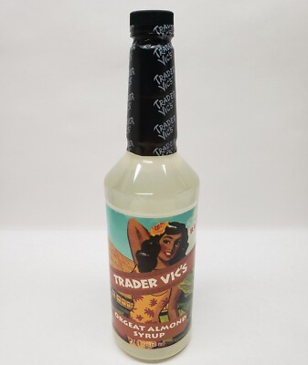 TRADER VIC Premium  Almond ORGEAT SYRUP 32oz Tiki Mai Tai Scorpion Momisette