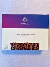 Optavia Drizzled Chocolate Fudge Crisp Bar - 7 Bars - New - Exp 2/13/26