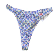 Vintage French Dressing Women's Cotton Thong Underwear-Floral-Size M/L-New w/tag