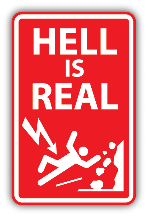 Warning Sign Hell Is Real Electrical Dangerous Car Bumper Sticker Decal ...
