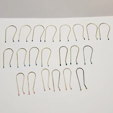 Various Size Curls Hot Roller Clips Hair Curler Metal Pins Gold Tone Used