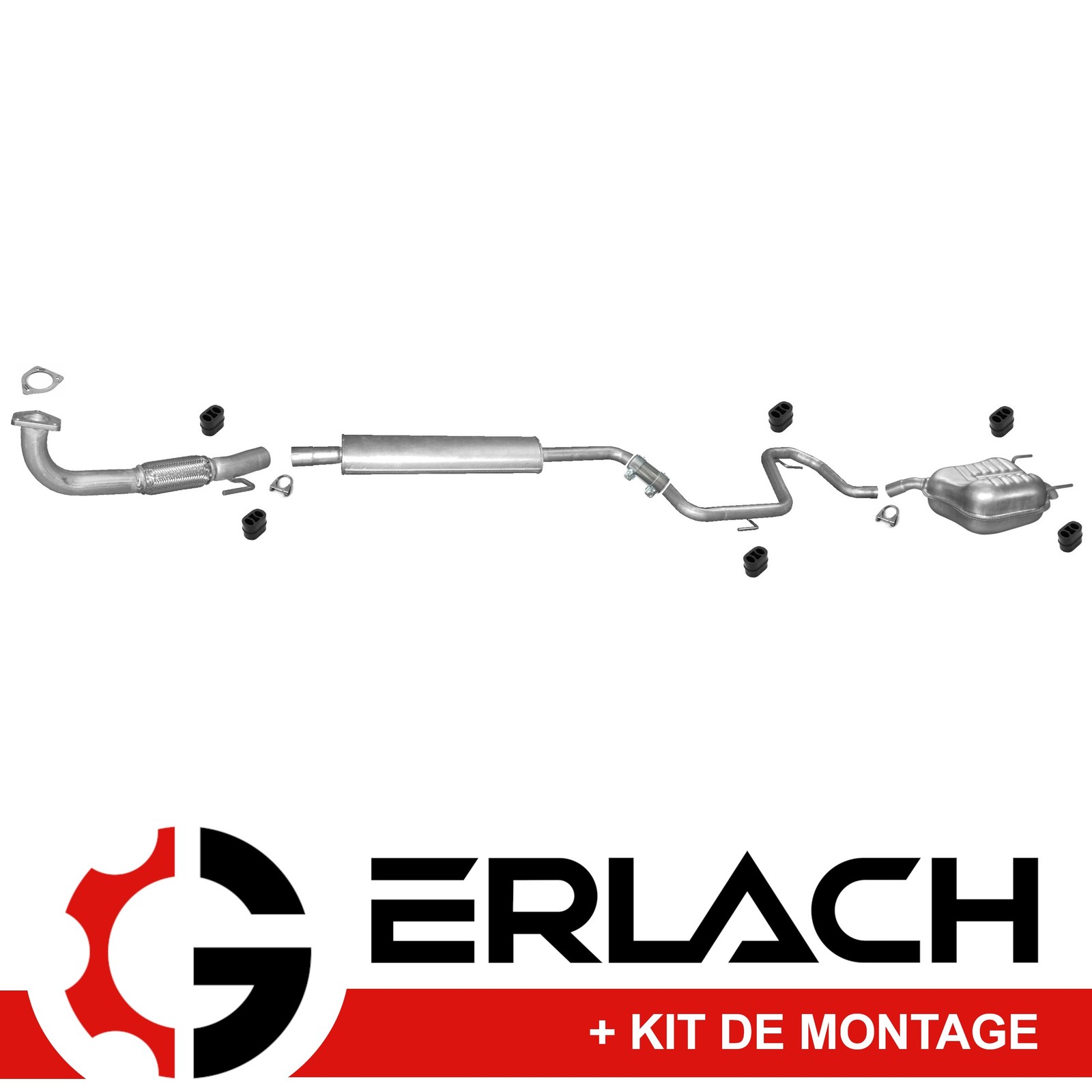 Silencieux Saab 9-3 1.8 2.0 en acier aluminisé renforcé contre la corrosion