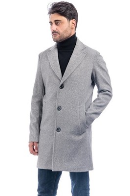Herren Mantel lang Winter Casualmantel elegante Jacke VEQUE