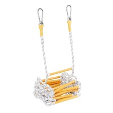 5m outdoors Emergency Fire Escape Ladder Soft Rope to Deploy W/ Hooks Portable