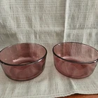 Set Of 2 ~ 2 Cup Pyrex 500mL Vintage Cranberry Bowls ~ Decent Condition ~ 7200