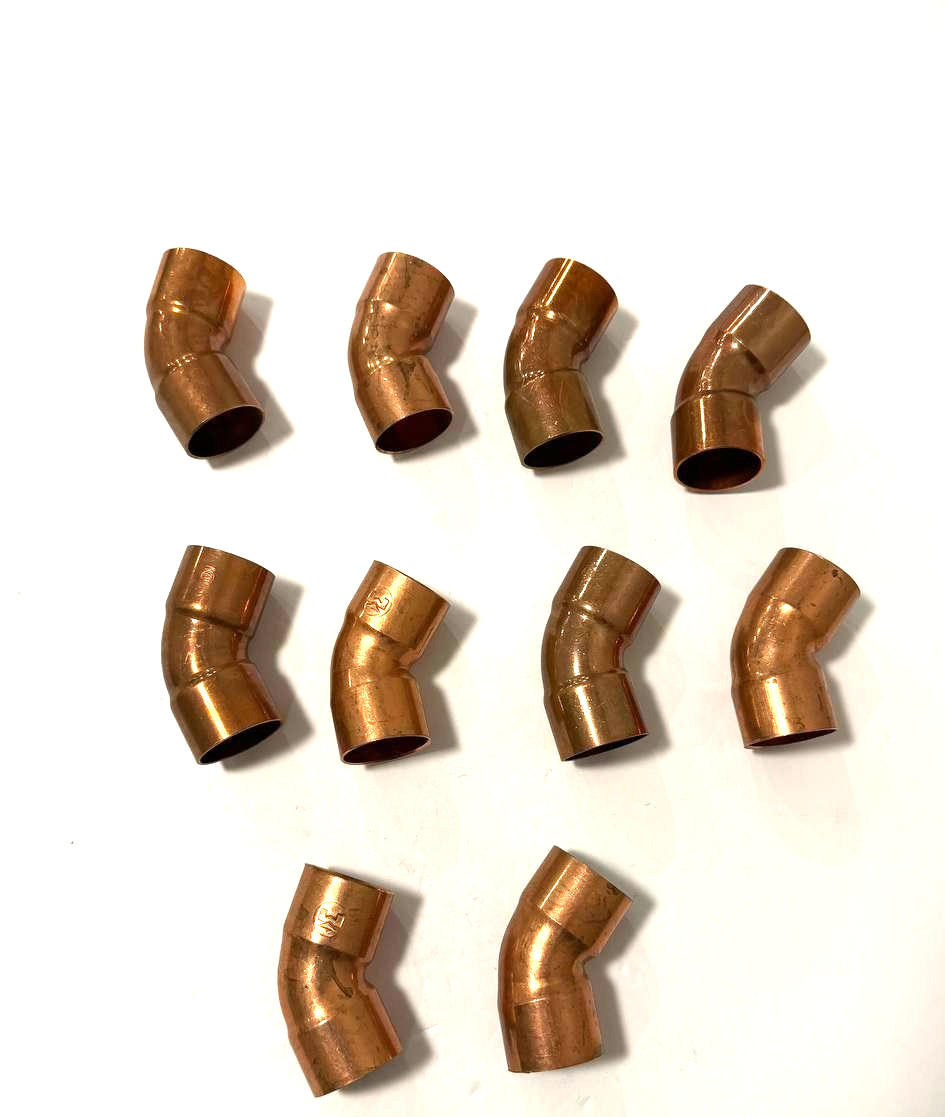 10 Pcs Mueller Copper 45 Degree Elbow 1-1/2" x 1-1/2"