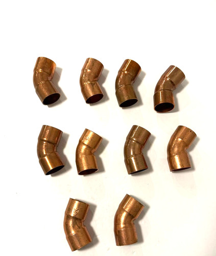 10 Pcs Mueller Copper 45 Degree Elbow 1-1/2" x 1-1/2"