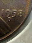 1958 D Lincoln Cent Misplaced Mint Mark /3 M Error View Photos A-59